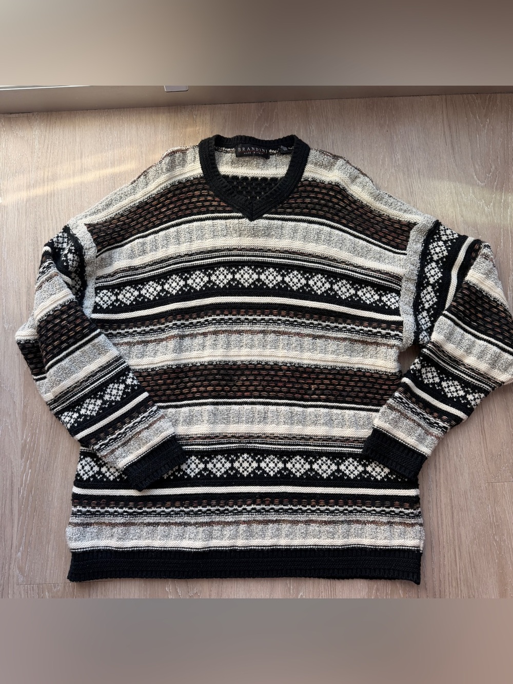 Vintage Brandini Italian patterned sweater